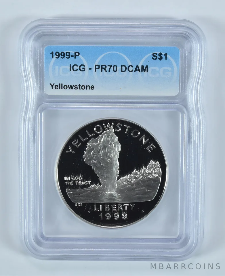 1999-P Yellowstone Commemorative Silver Dollar PR70 DCAM ICG