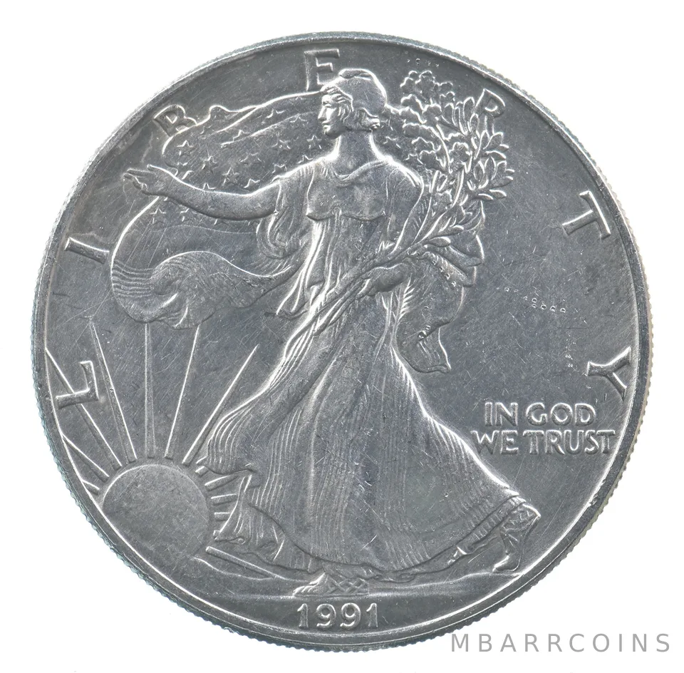Better Date 1991 American Silver Eagle 1 Troy Oz .999 Fine Silver *809