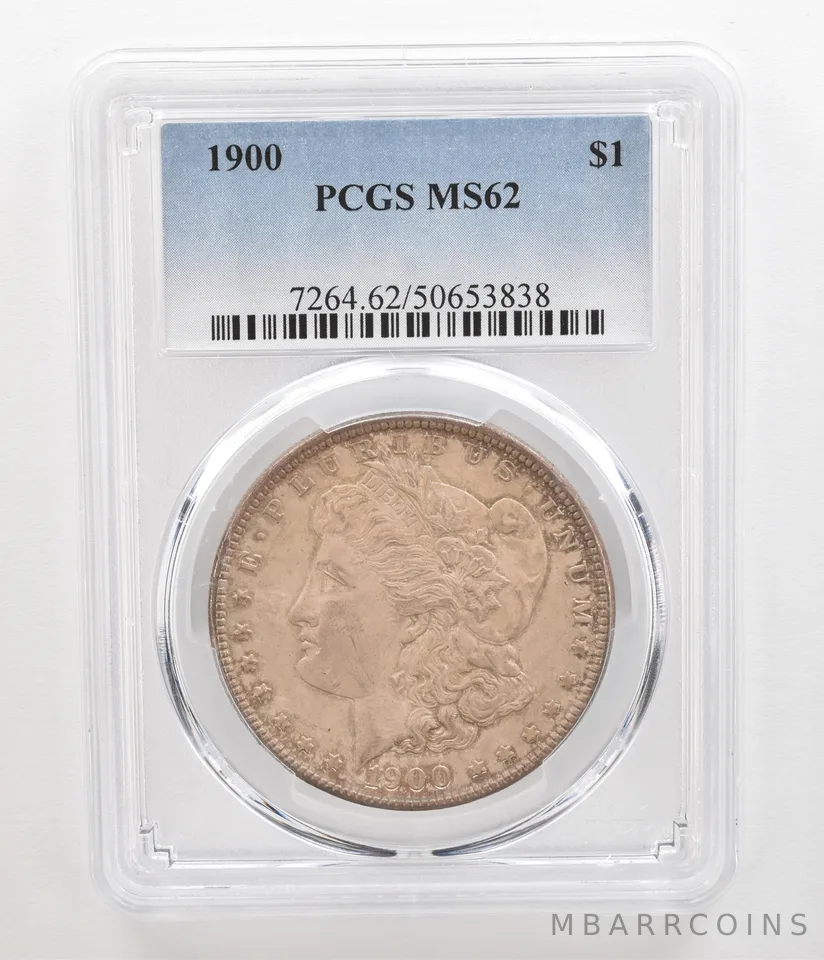 1900 Morgan Silver Dollar MS62 PCGS Beautiful Tone a5508