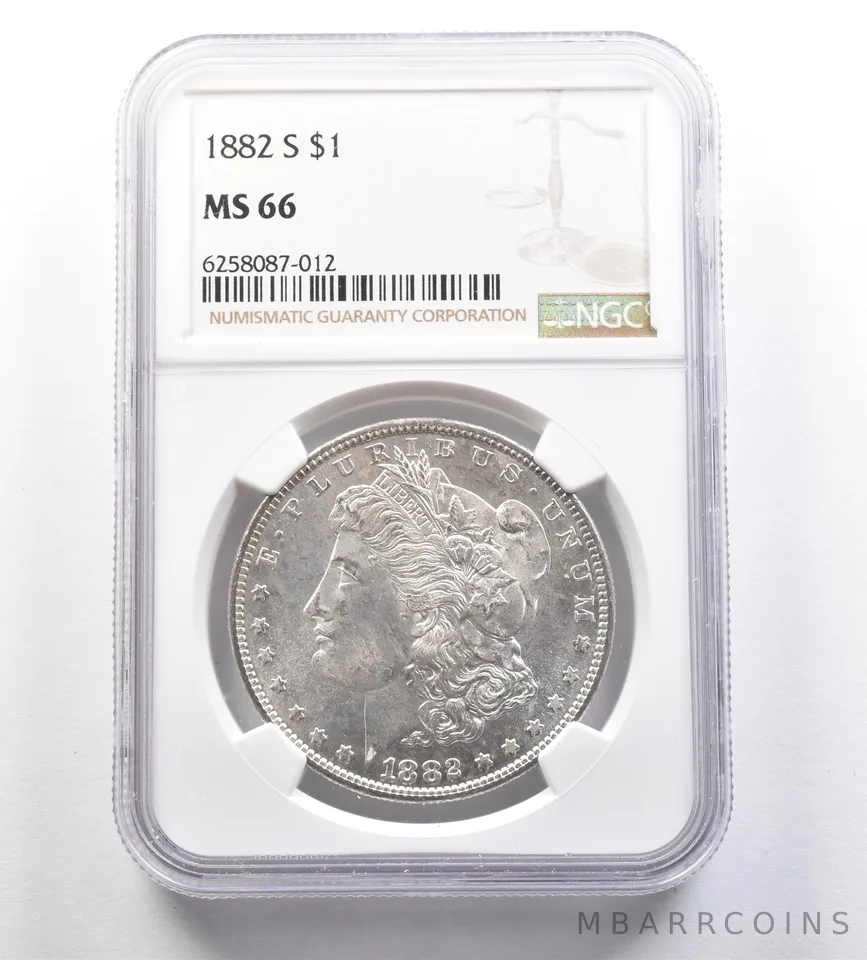 1882-S Morgan Silver Dollar MS66 NGC *7210
