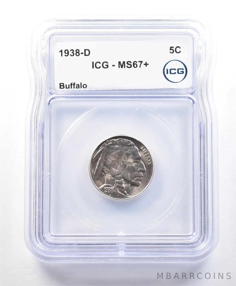1938-D Indian Head Buffalo Nickel MS67+ ICG *9016