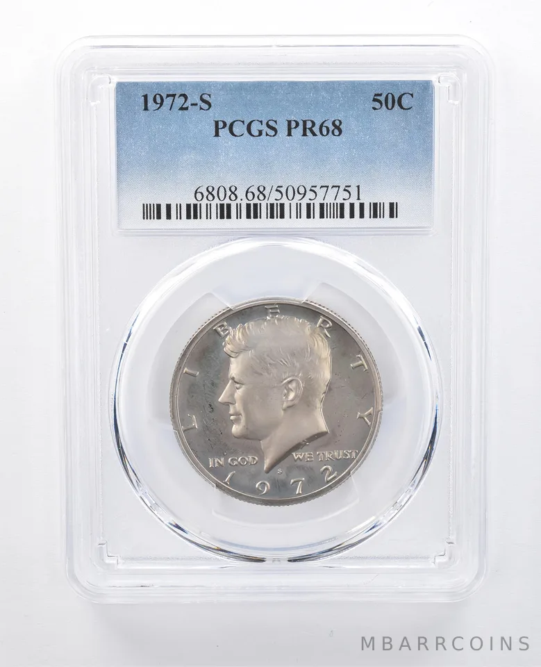 1972-S Kennedy Half Dollar PR68 PCGS Beautiful Tone *8082