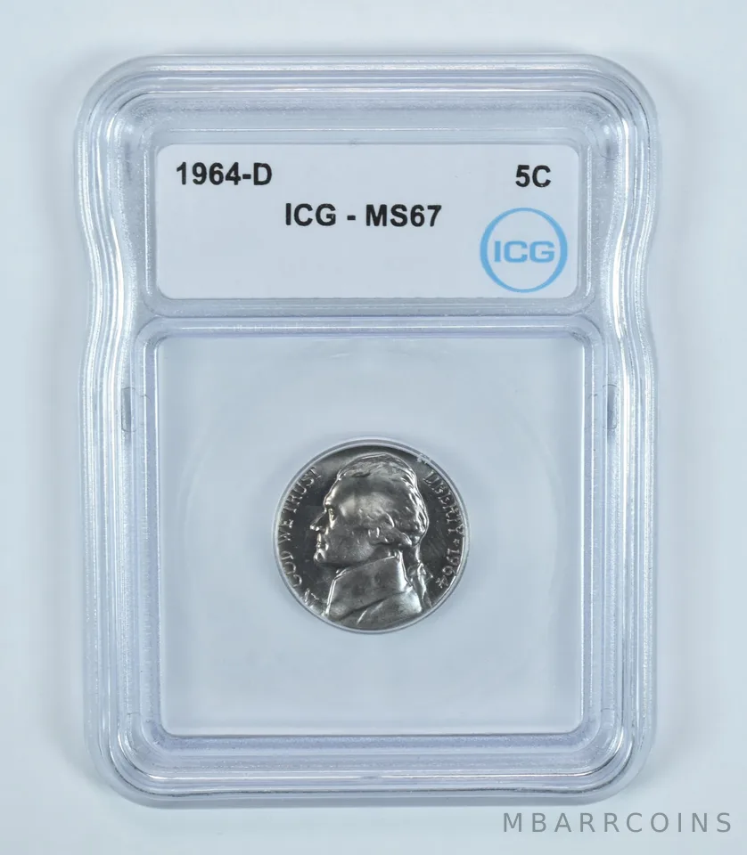 1964-D Jefferson Nickel MS67 ICG