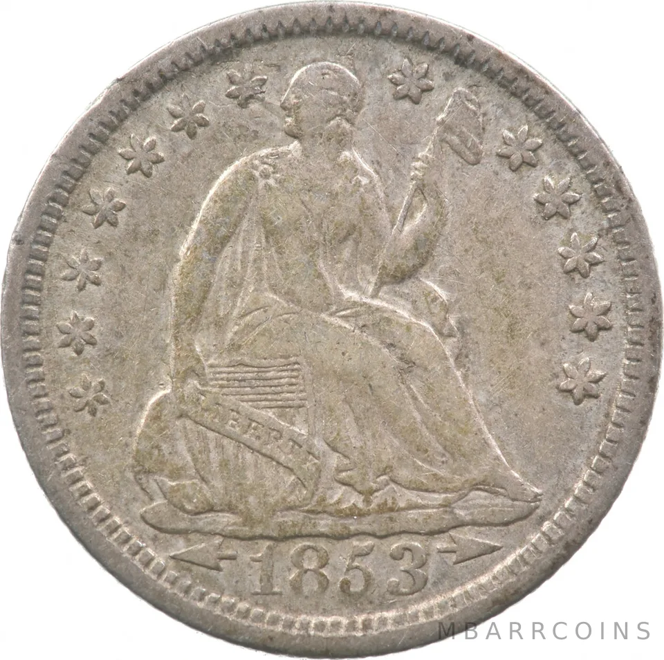 1853 Seated Liberty Half Dime Arrows a5492