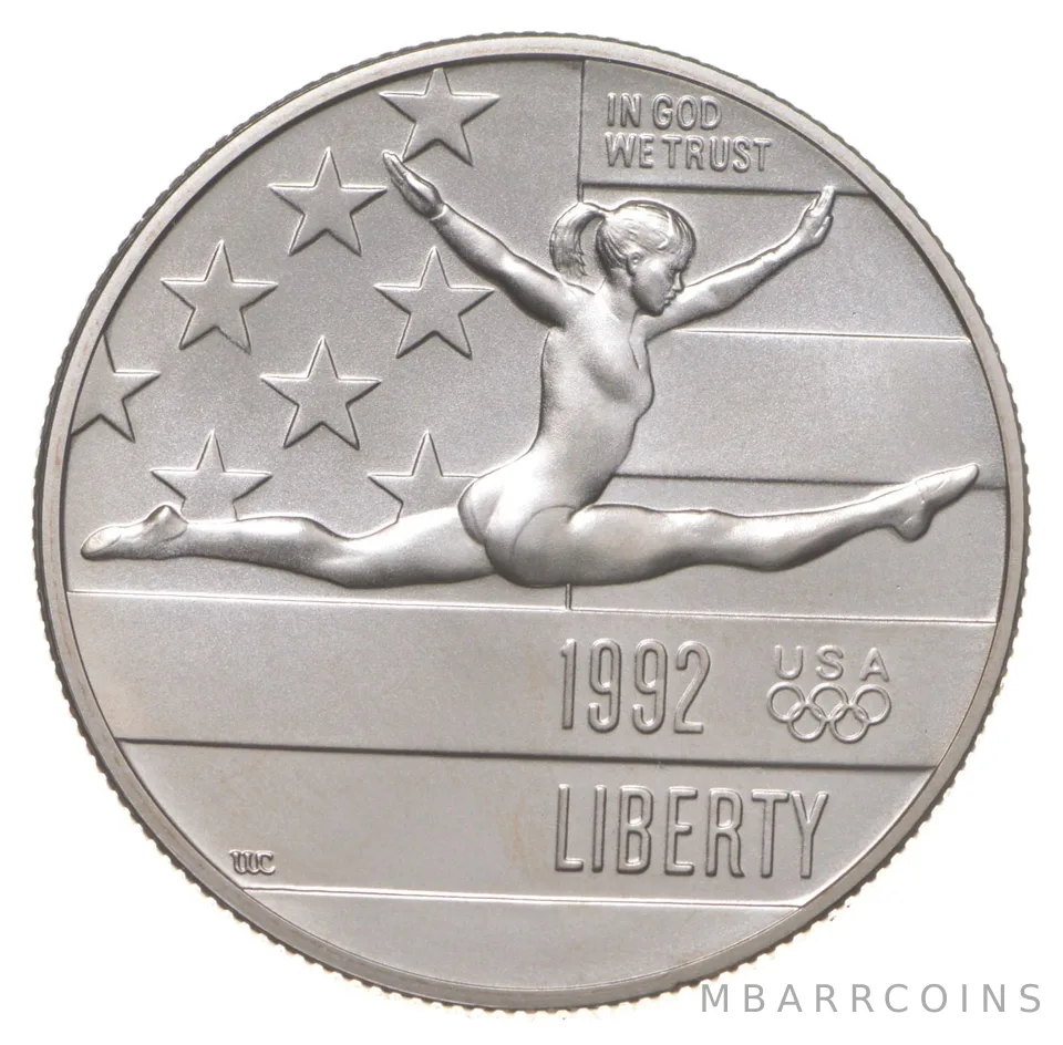 1992-P Unc BU Olympic Gymnastics Commemorative Half Dollar