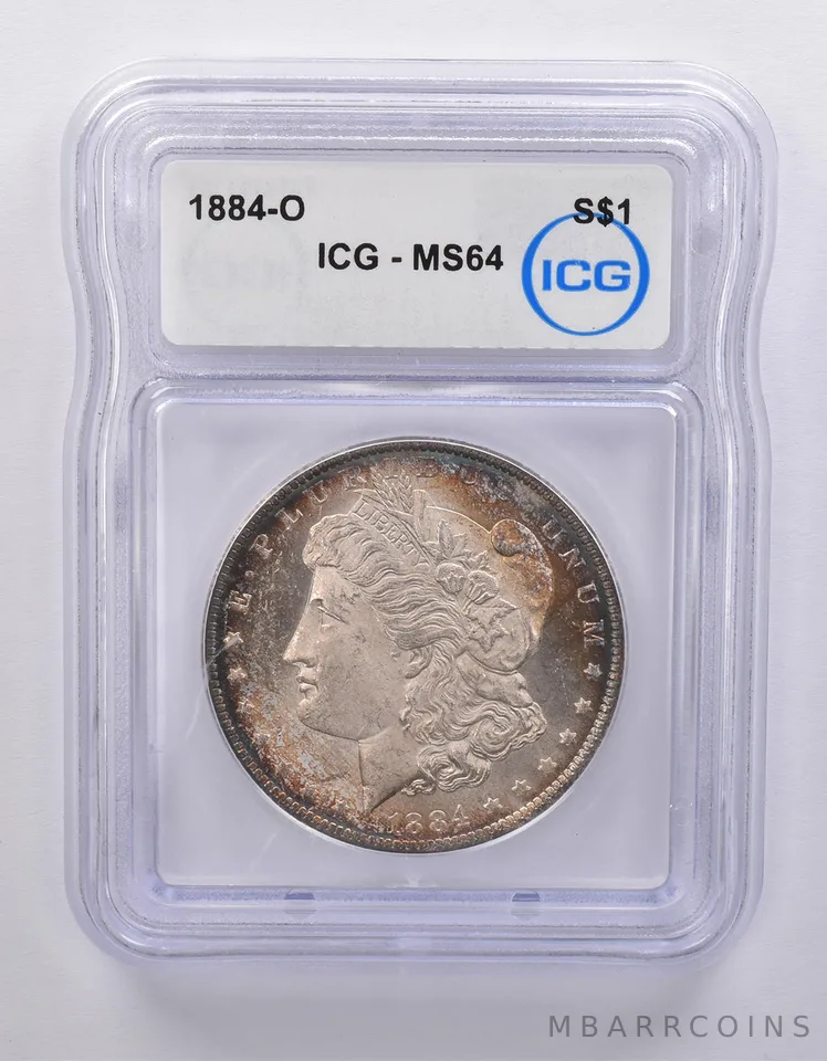 1884-O Morgan Silver Dollar MS64 ICG Peripheral Tone *7130