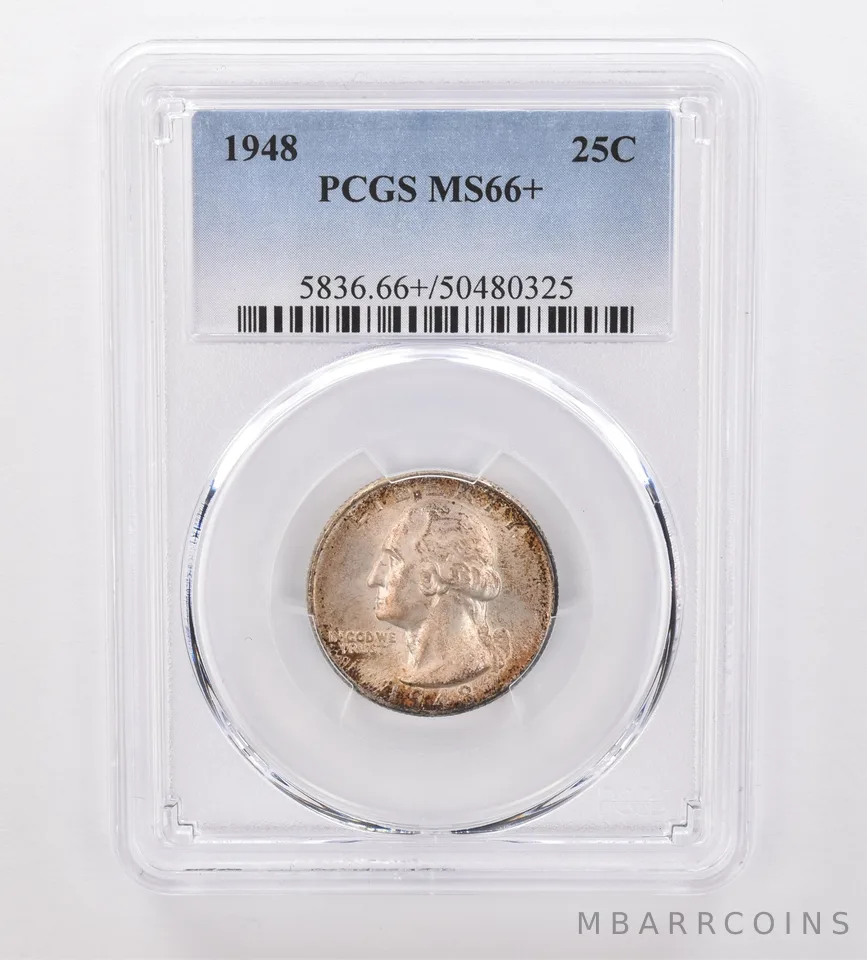 1948 Washington Quarter MS66+ PCGS Beautiful Tone *9948