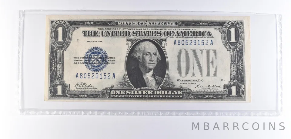 1928 $1 Silver Certificate Blue Seal *8377