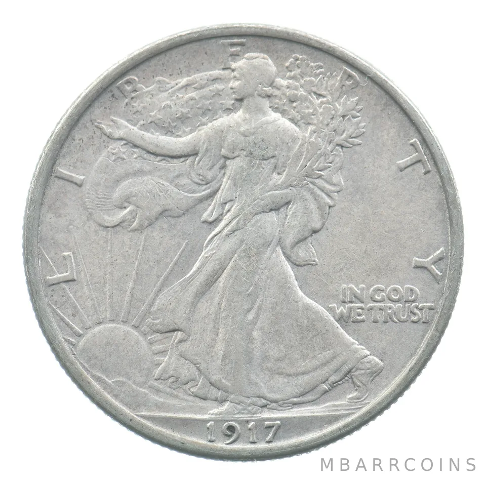 1917 Walking Liberty Half Dollar a0515