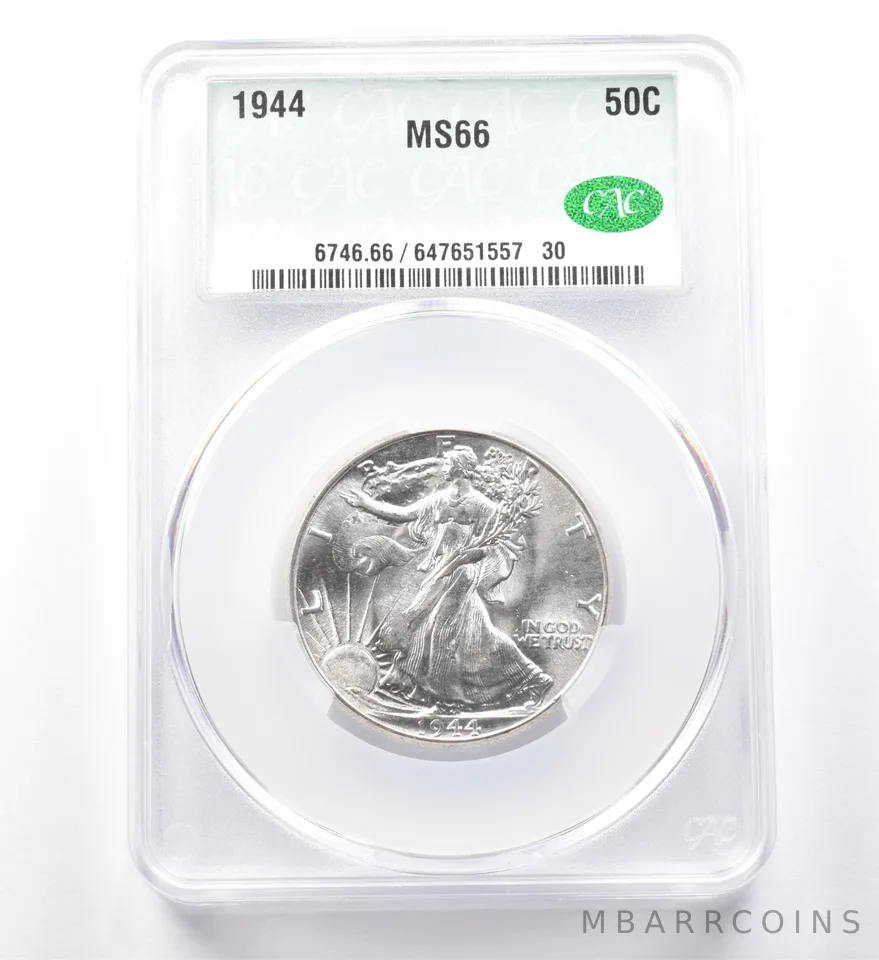 1944 Walking Liberty Half Dollar MS66 CAC *0003