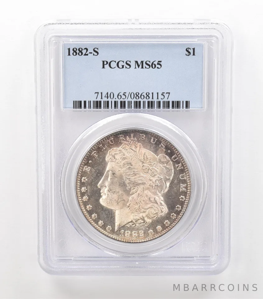 1882-S Morgan Silver Dollar MS65 PCGS PL Beautiful Tone *3635