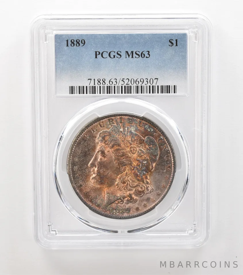 1889 Morgan Silver Dollar MS63 PCGS Beautiful Tone a6926