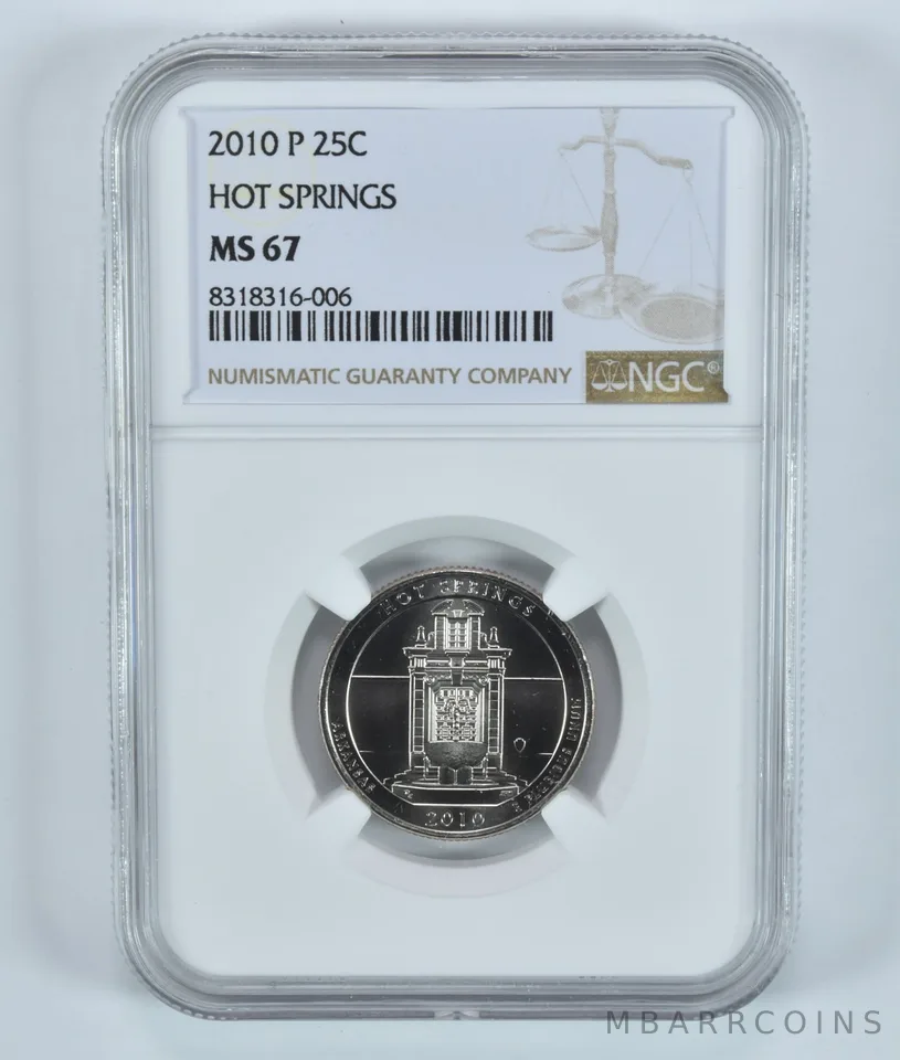 2010-P Washington Quarter Hot Springs America The Beautiful MS67 NGC
