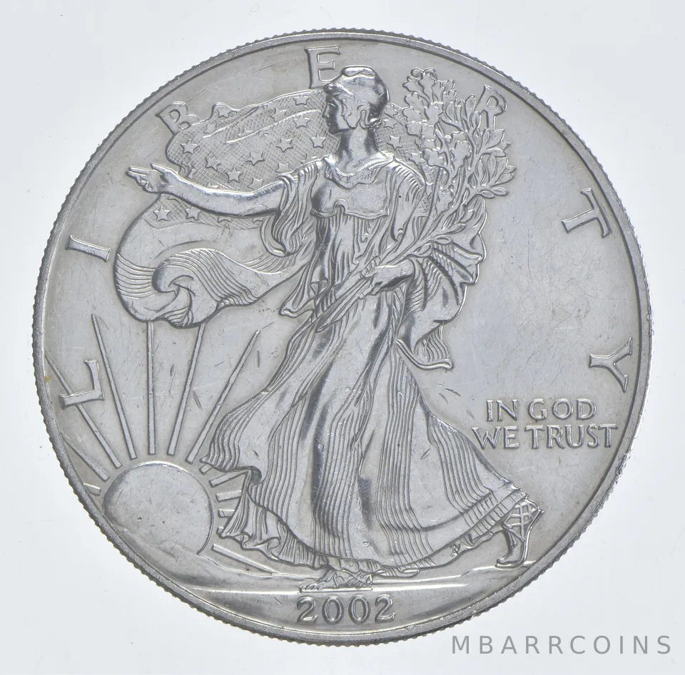 Better Date 2002 American Silver Eagle 1 Troy Oz .999 Fine Silver *596