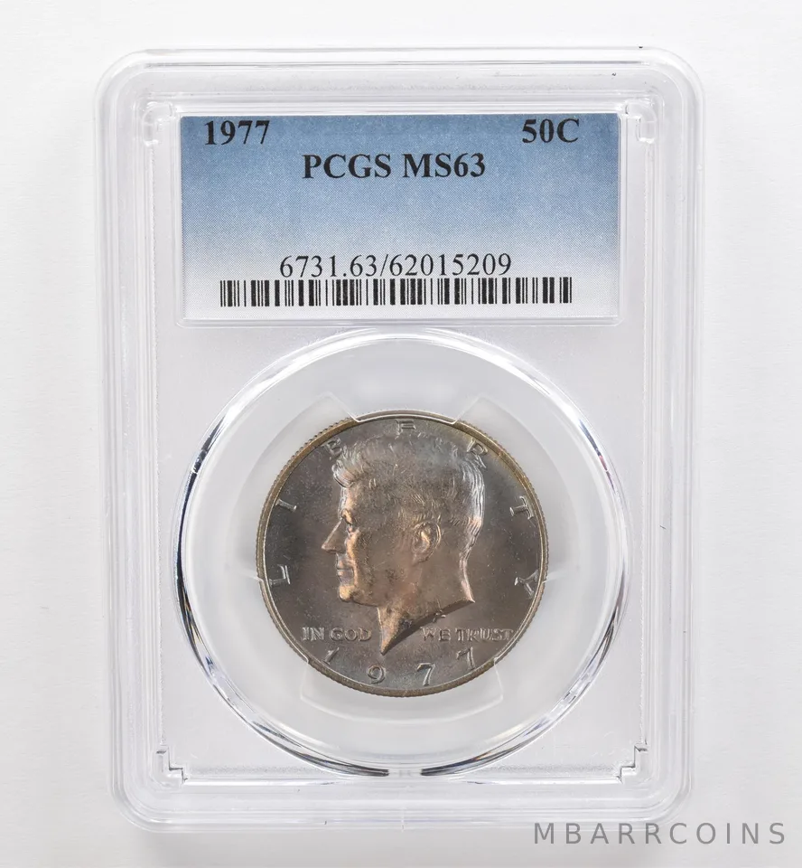1977 Kennedy Half Dollar MS63 PCGS Beautiful Tone *9270