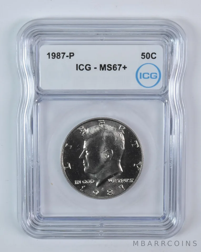 1987-P Kennedy Half Dollar MS67+ ICG