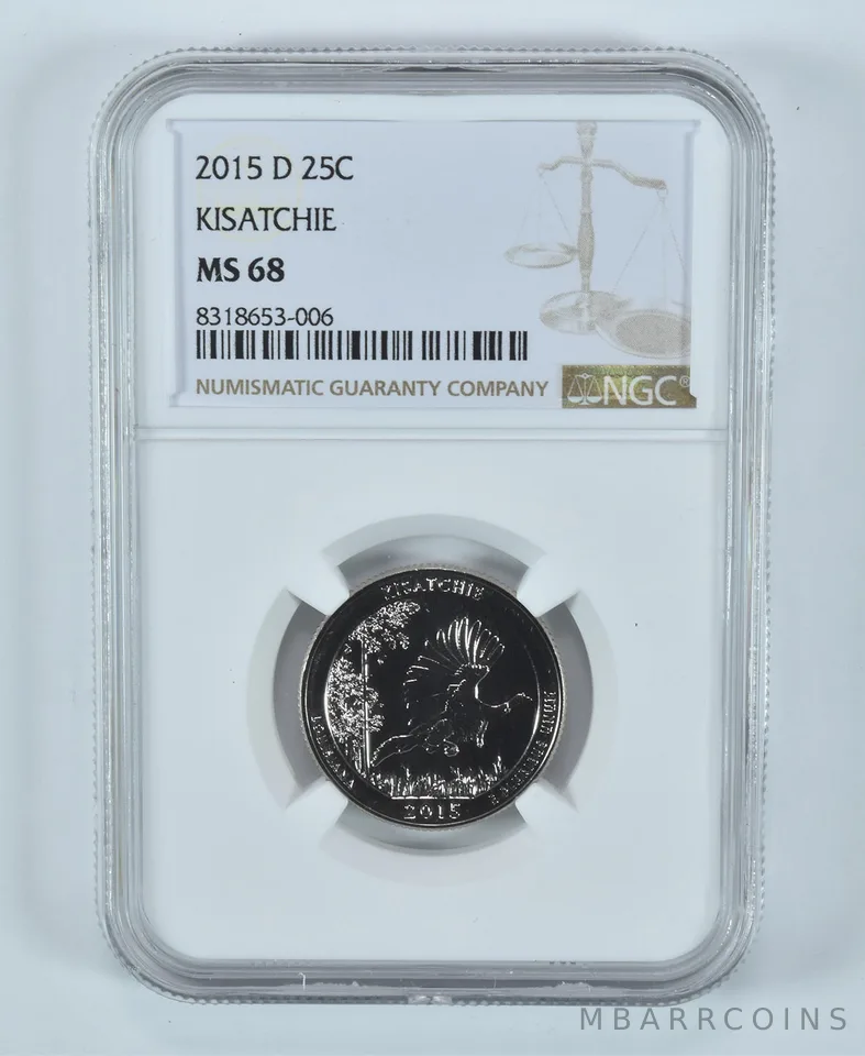 2015-D Washington Quarter Kisatchie America The Beautiful MS68 NGC