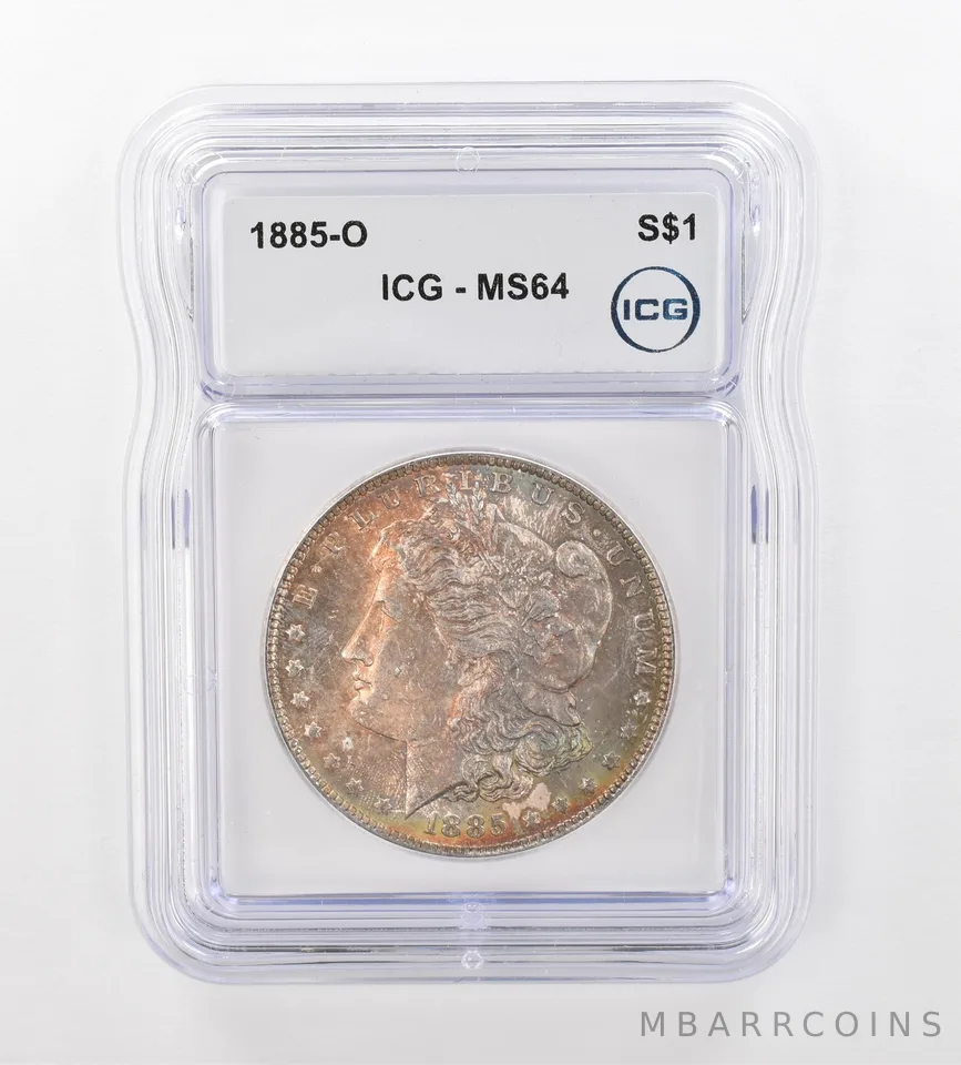 1885-O Morgan Silver Dollar MS64 ICG Beautiful Tone *0989
