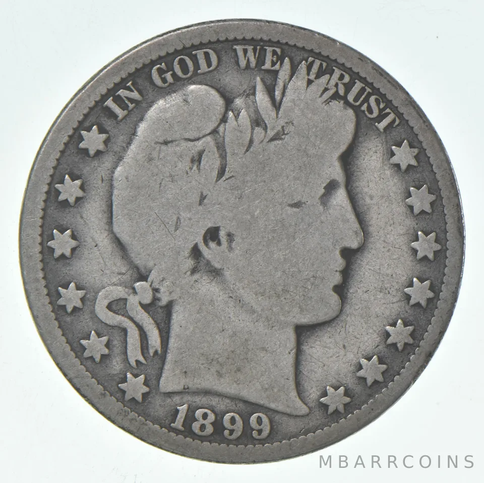 1899-O Barber Half Dollar Average Circ 90% Silver