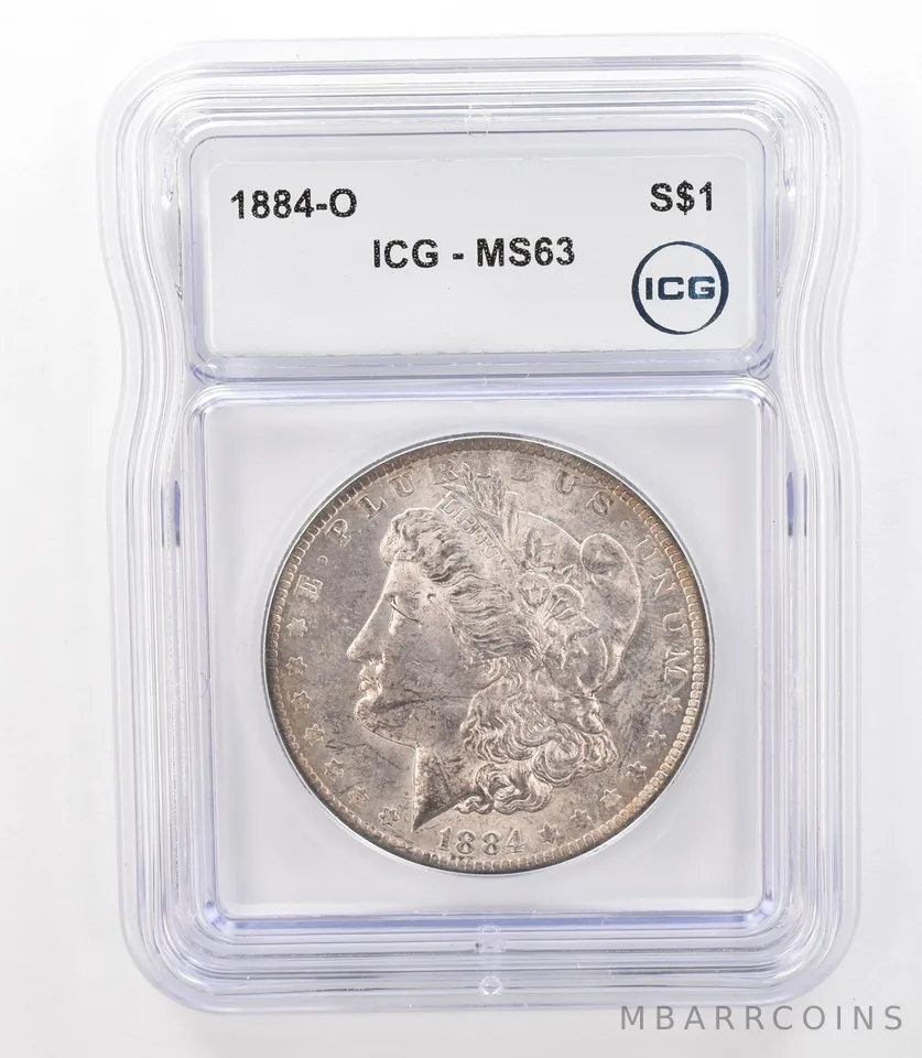1884-O Morgan Silver Dollar MS63 ICG Beautiful Tone Reverse *3167