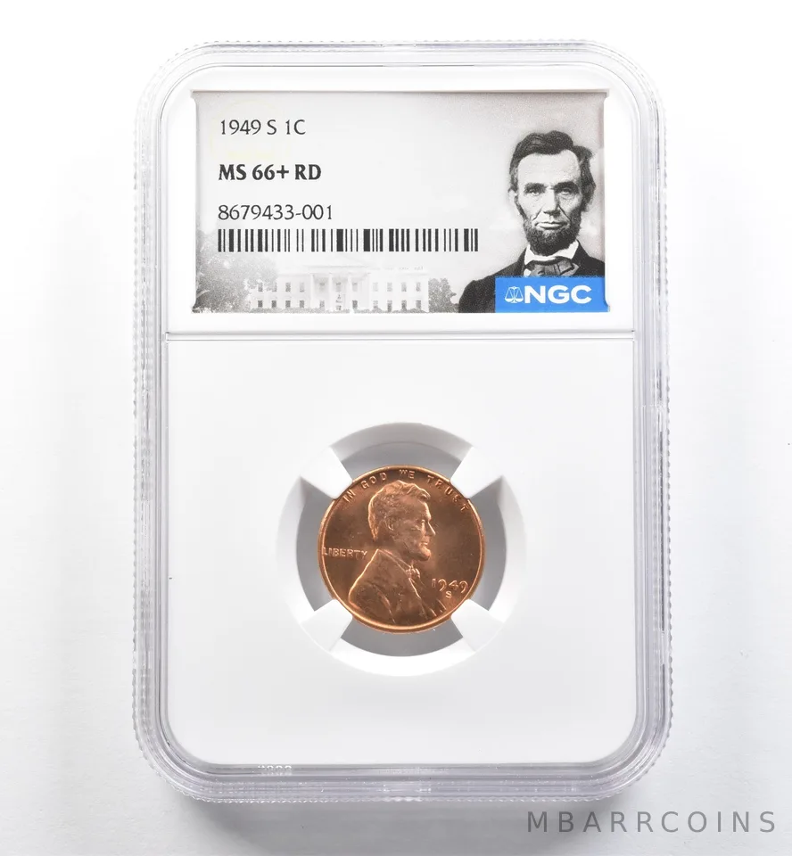 1949-S Lincoln Wheat Cent MS66+ RD NGC *6043