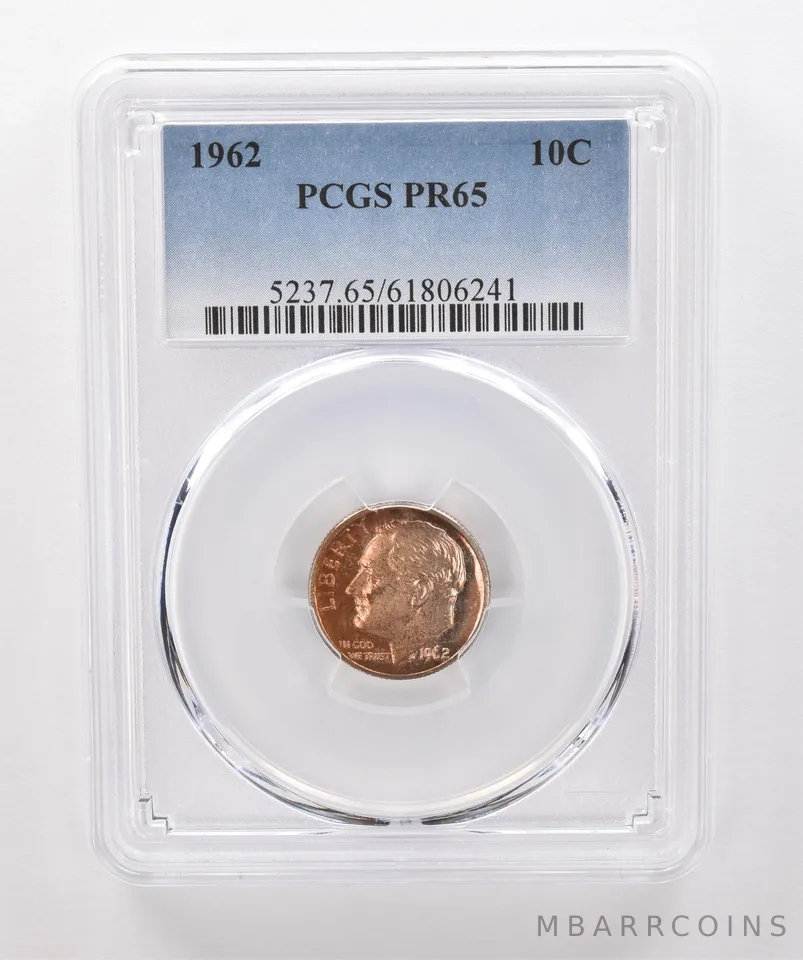 1962 Roosevelt Dime PR65 PCGS Beautiful Tone *1875
