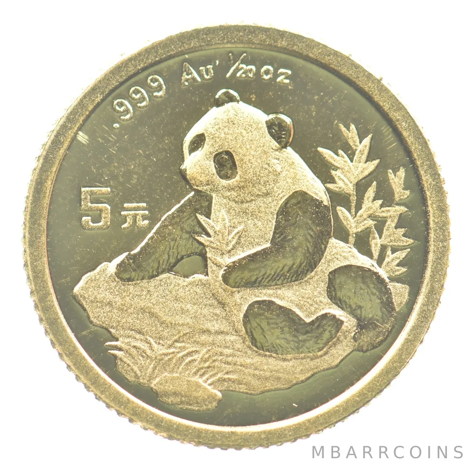 1998 China 5 Yuan Gold Panda 1/20 Oz Gold *5094