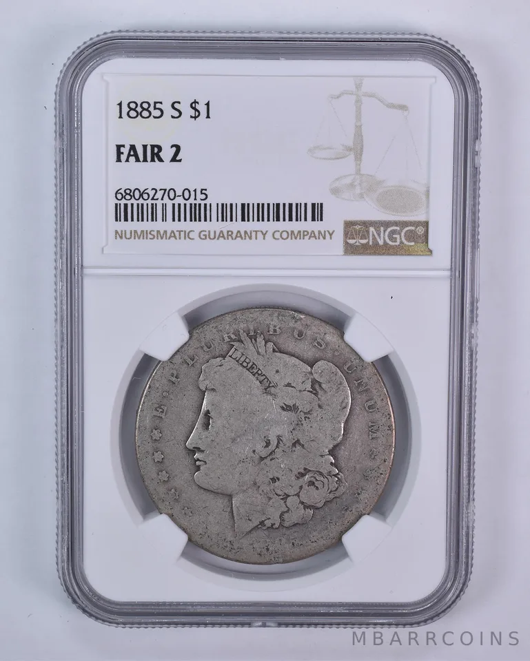 1885-S Morgan Silver Dollar Fair 2 NGC Lowball