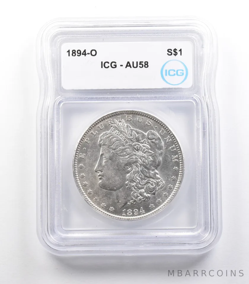 1894-O Morgan Silver Dollar AU58 ICG *2382