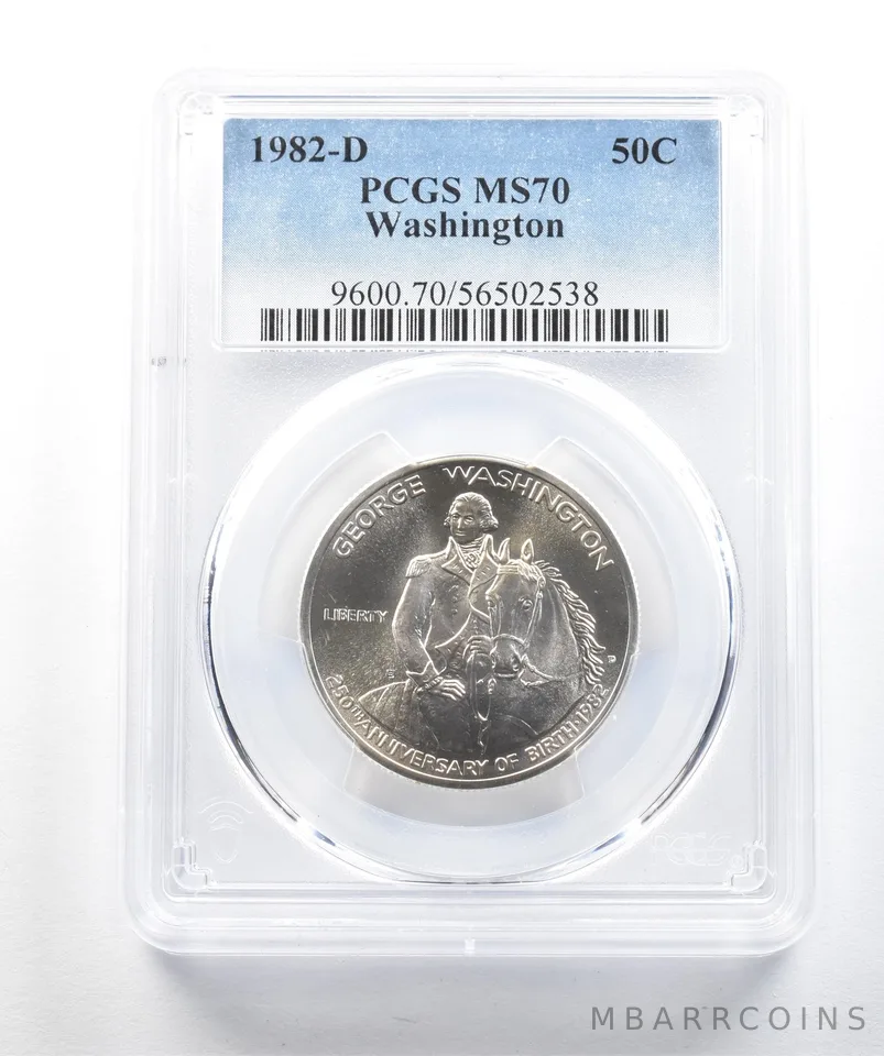 1982-D George Washington Commemorative Half Dollar MS70 PCGS
