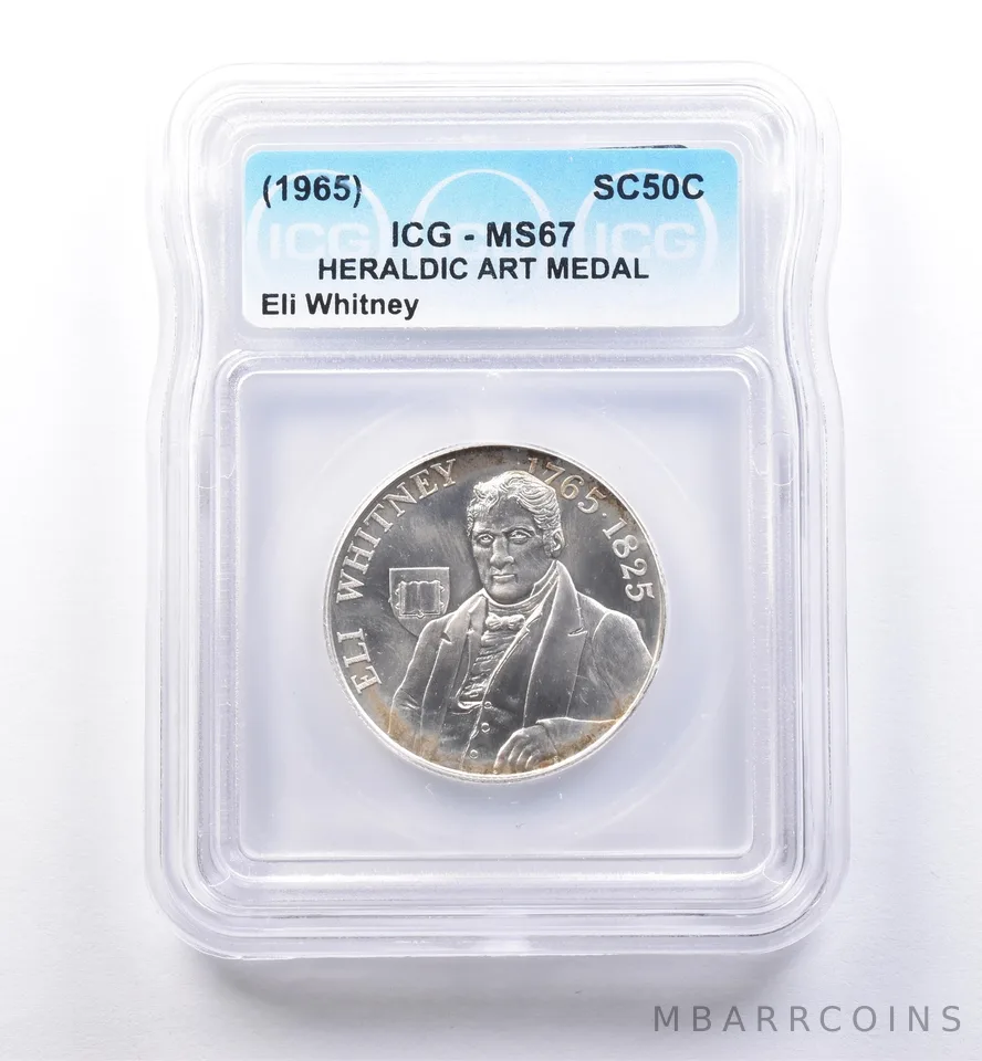 (1965) So Called Half Dollar Eli Whitney MS67 ICG *8424