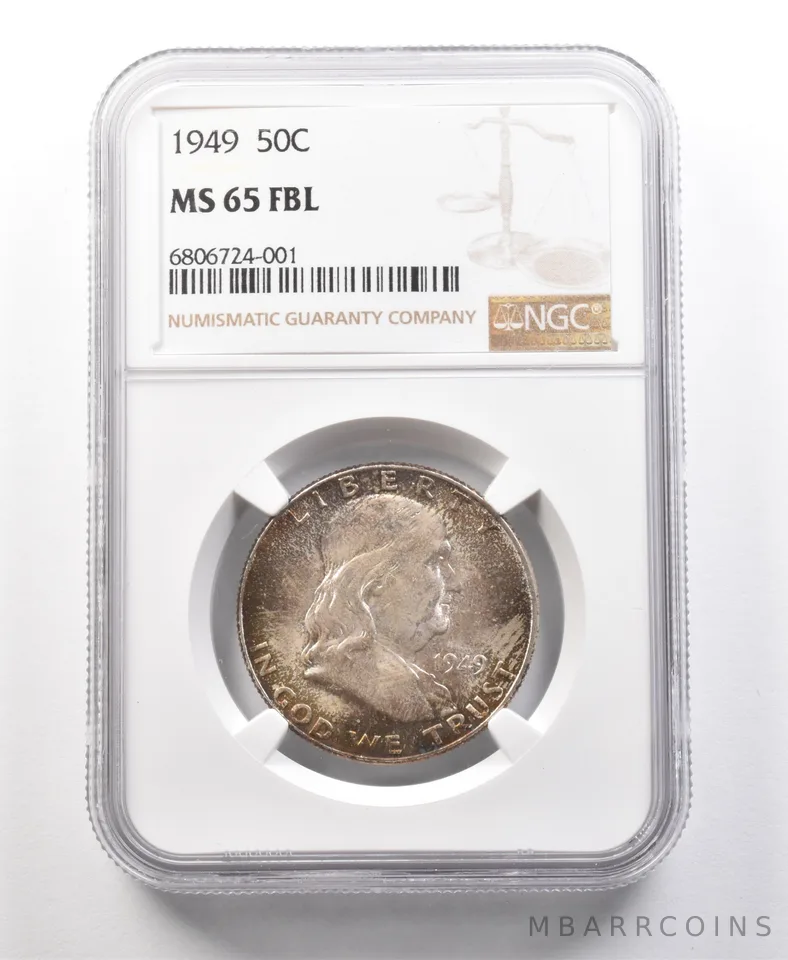 1949 Franklin Half Dollar MS65 FBL NGC *1122