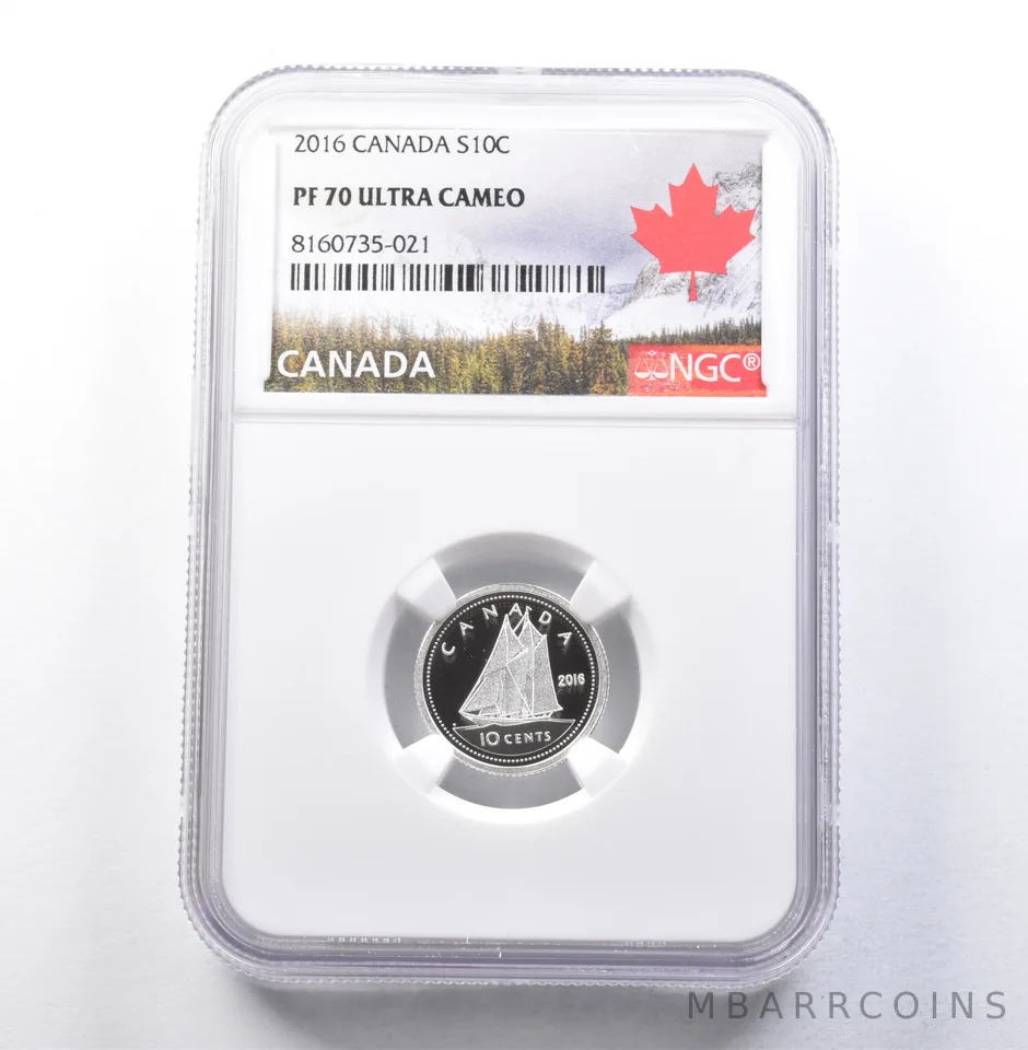 2016 Canada 10 Cents Silver PF70 UCAM NGC *5878