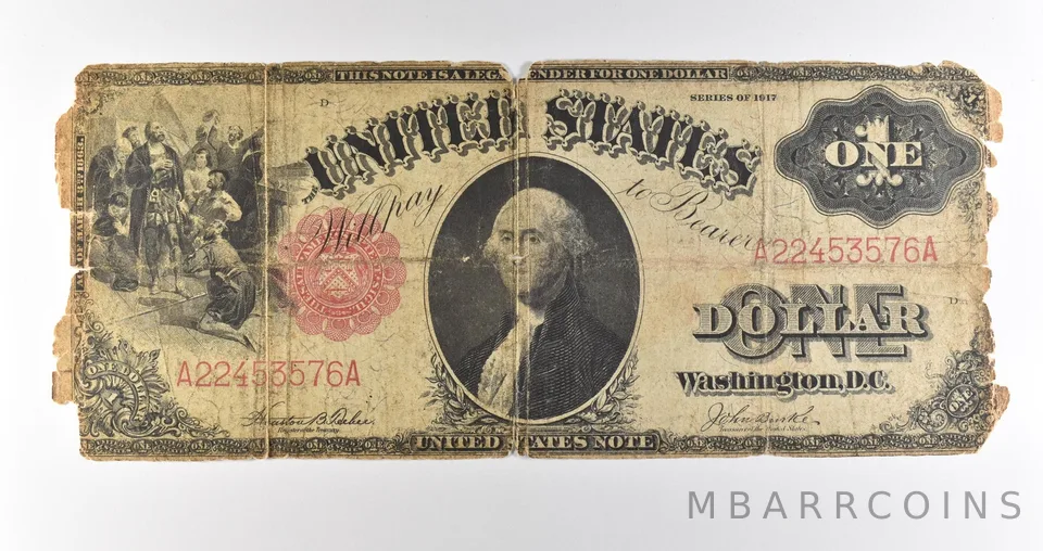1917 $1 Legal Tender Red Seal Large Note Fr#36 *4677