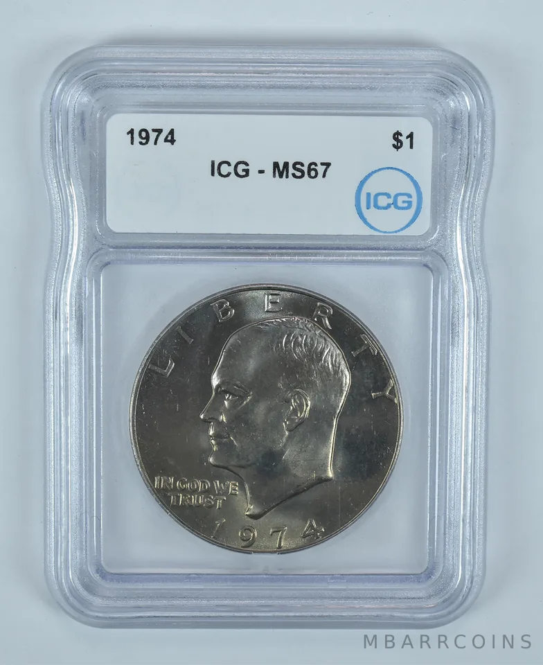 1974 Eisenhower $1 MS67 ICG