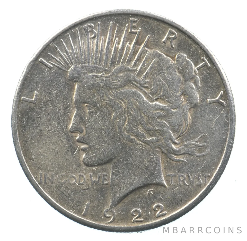 Early - 1922-S Peace Silver Dollar - 90% US Coin *869