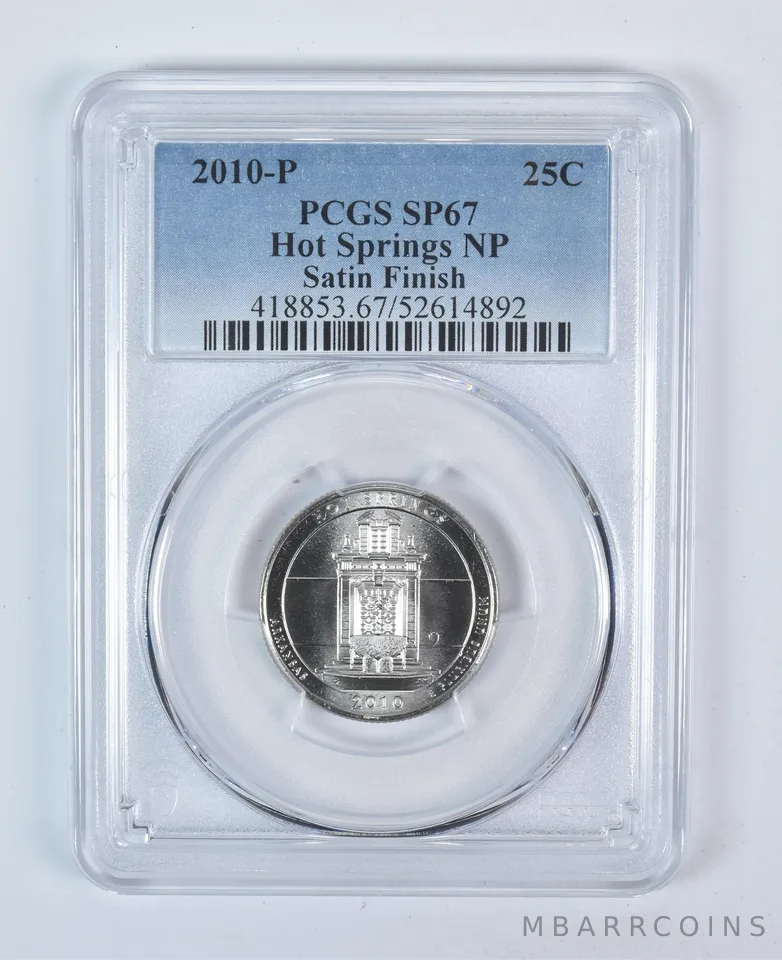 2010-P Washington Quarter ATB Hot Springs Satin Finish SP67 PCGS