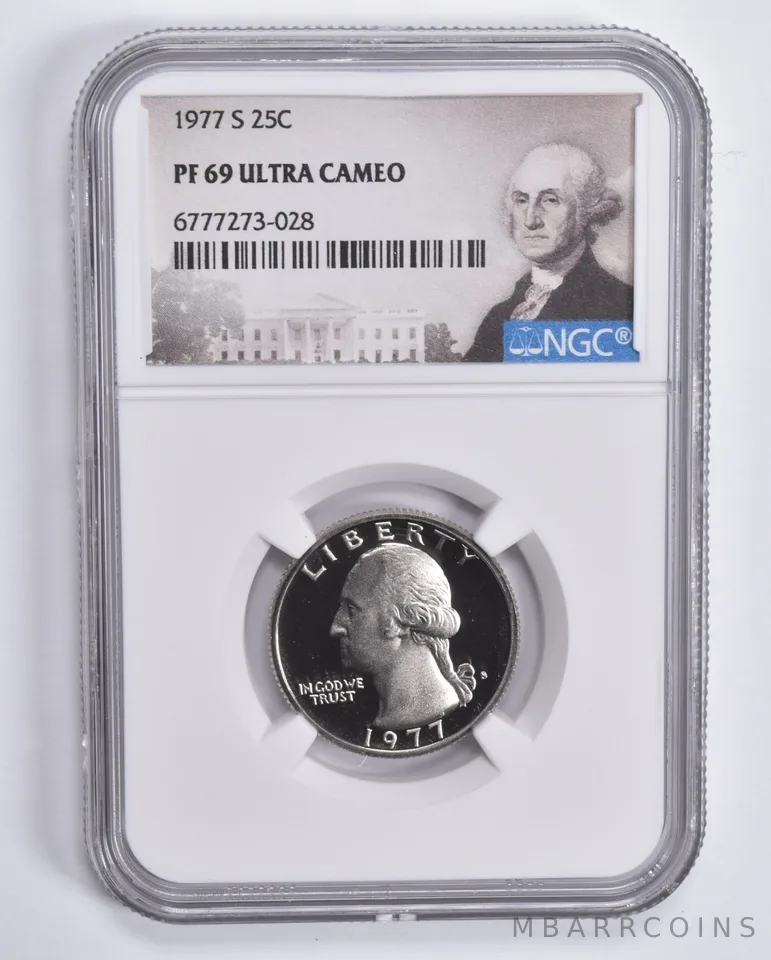 1977-S Washington Quarter PF69 UCam NGC Special Lbl