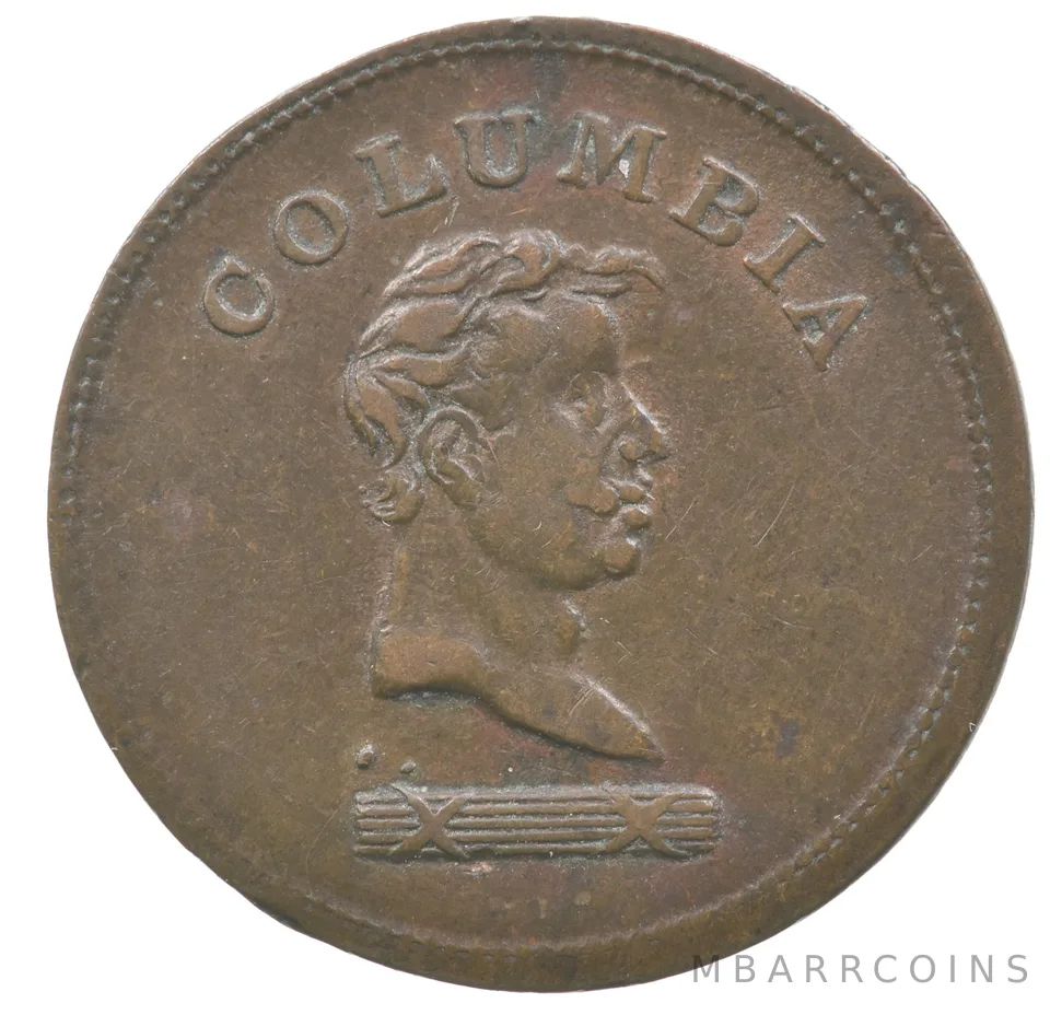 (No Date) Columbia Cuartillo Bust R Small Head *7239