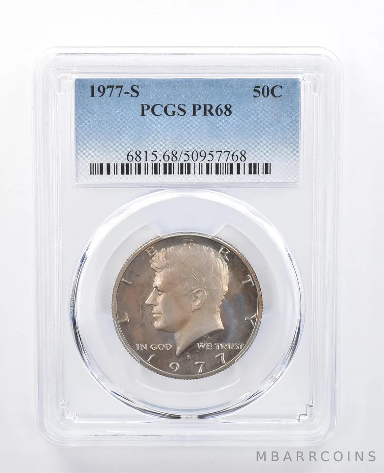 1977-S Kennedy Half Dollar PR68 PCGS Beautiful Tone *8078