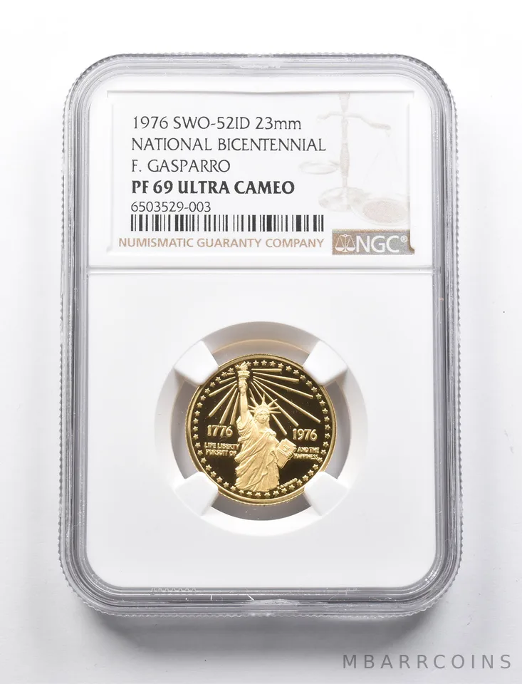 PF69 UCAM 1976 National Bicentennial F. Gasparro SWO-52ID 23mm NGC *1311