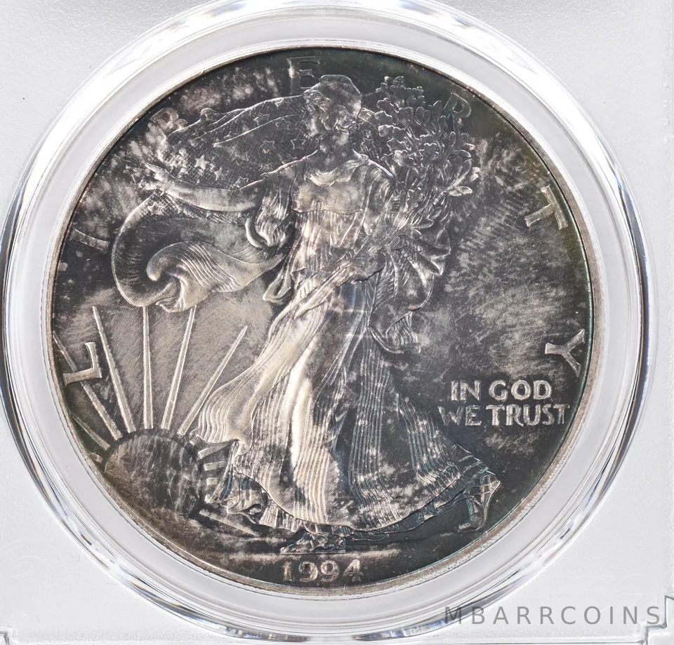 1994 American Silver Eagle MS68 PCGS Beautiful Tone *1163