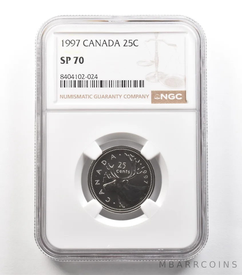 1997 Canada 25 Cents SP70 NGC a5287