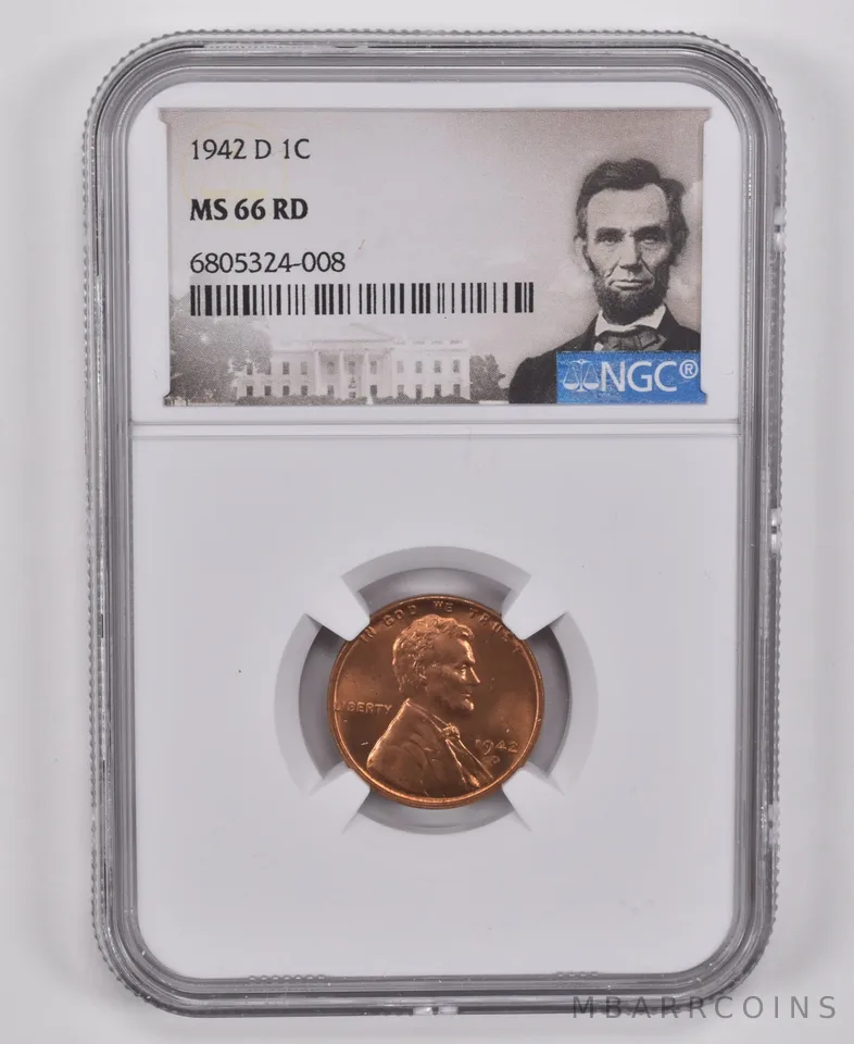 1942-D Lincoln Wheat Cent MS66 RD NGC Special Label