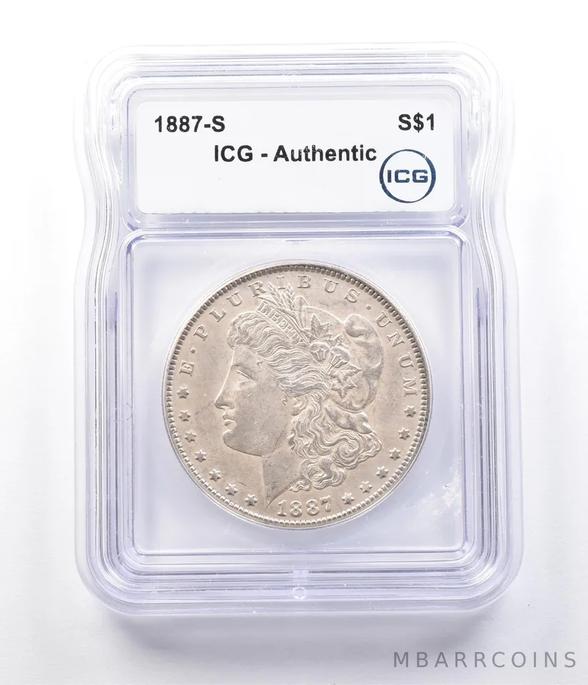 1887-S Morgan Silver Dollar Authentic ICG *2911