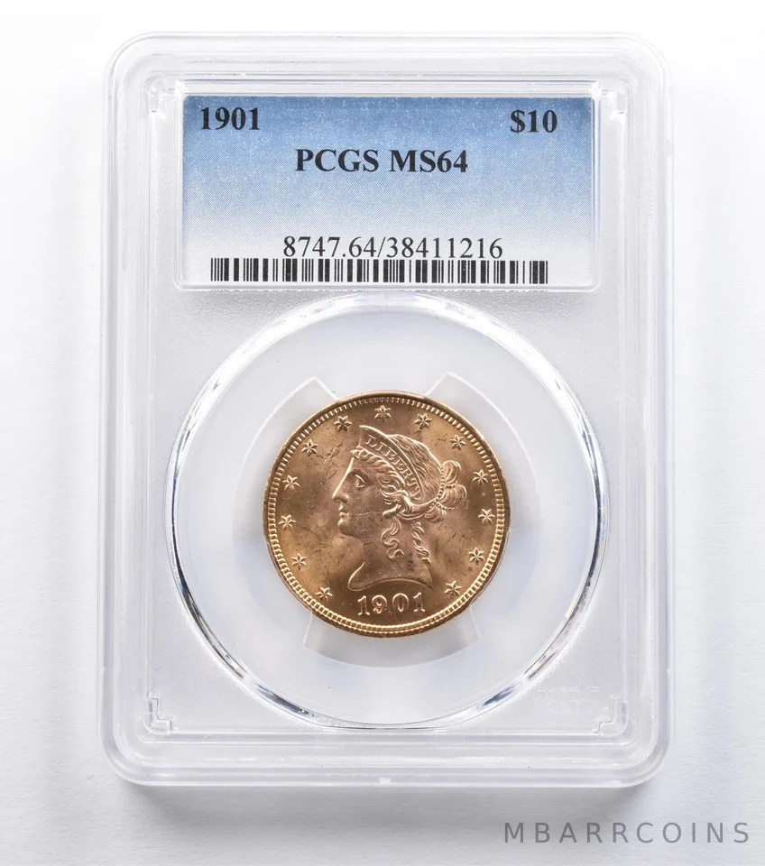 1901 $10 Liberty Head Gold Eagle MS64 PCGS *2232