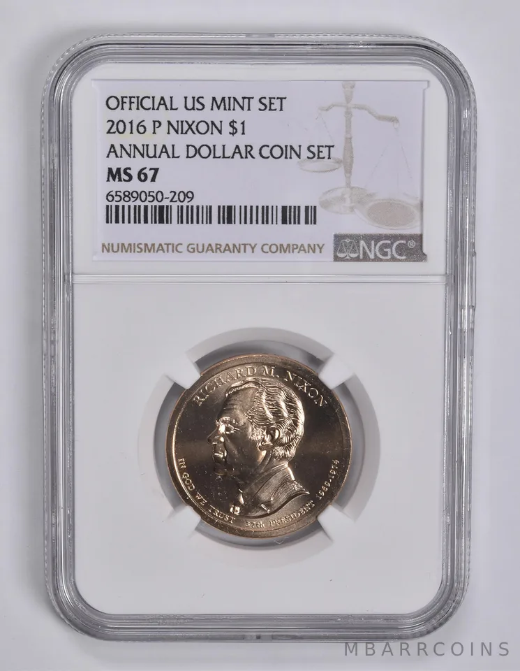 2016-P Presidential $1 Nixon Annual Set MS67 NGC US Mint