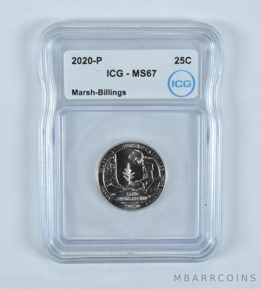 2020-P Washington Quarter ATB Marsh-Billings MS67 ICG