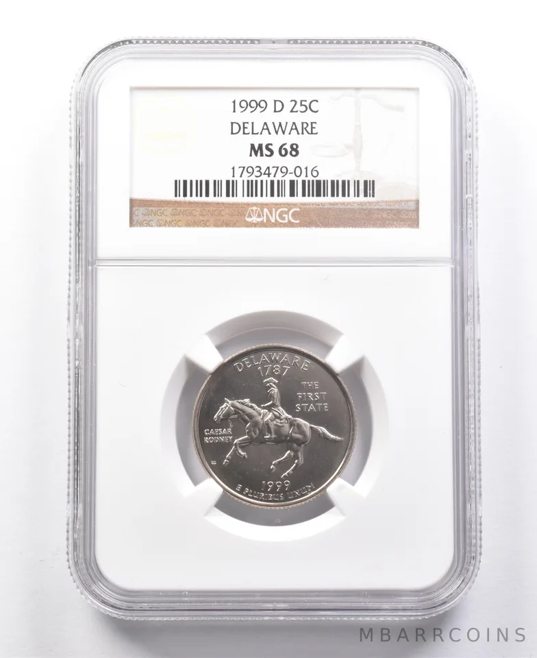 1999-D Washington State Quarter Delaware MS68 NGC *7713