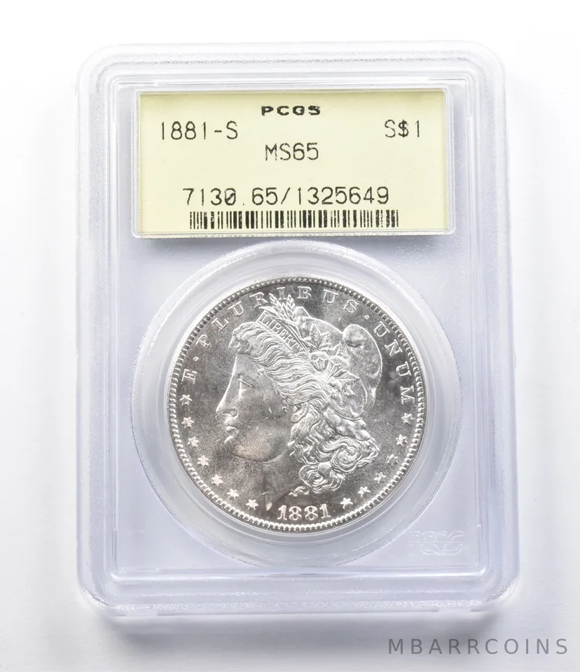MS65 1881-S Morgan Silver Dollar PCGS OGH *5626